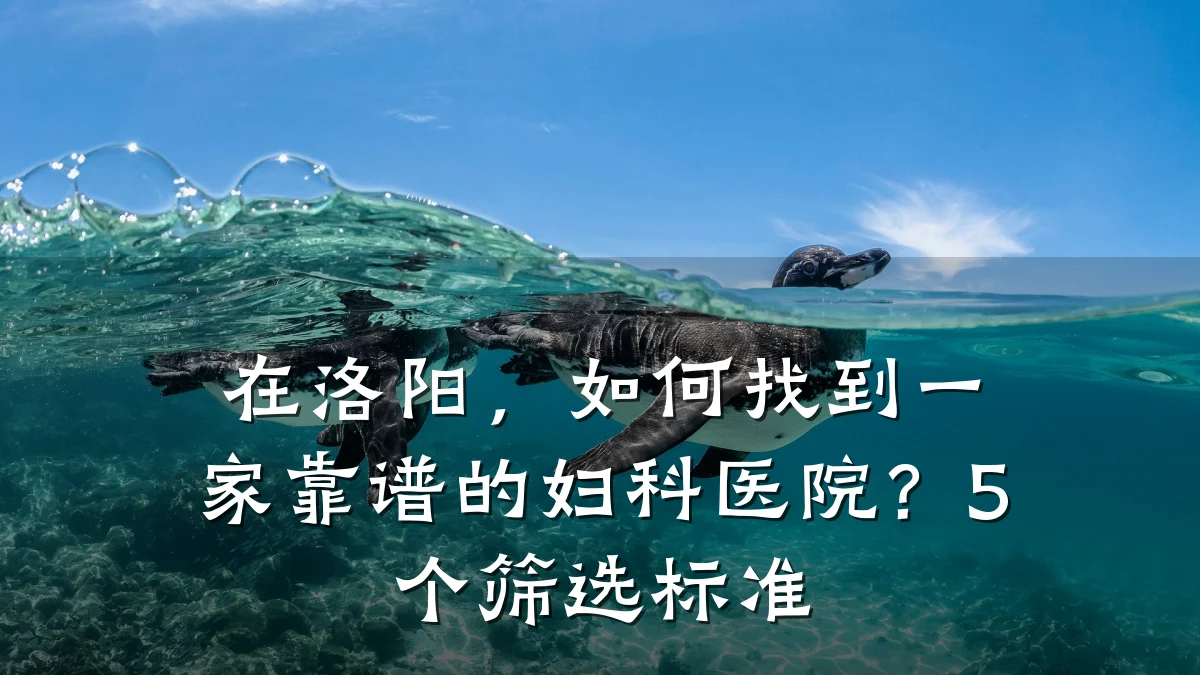 在洛阳，如何找到一家靠谱的妇科医院？5个筛选标准