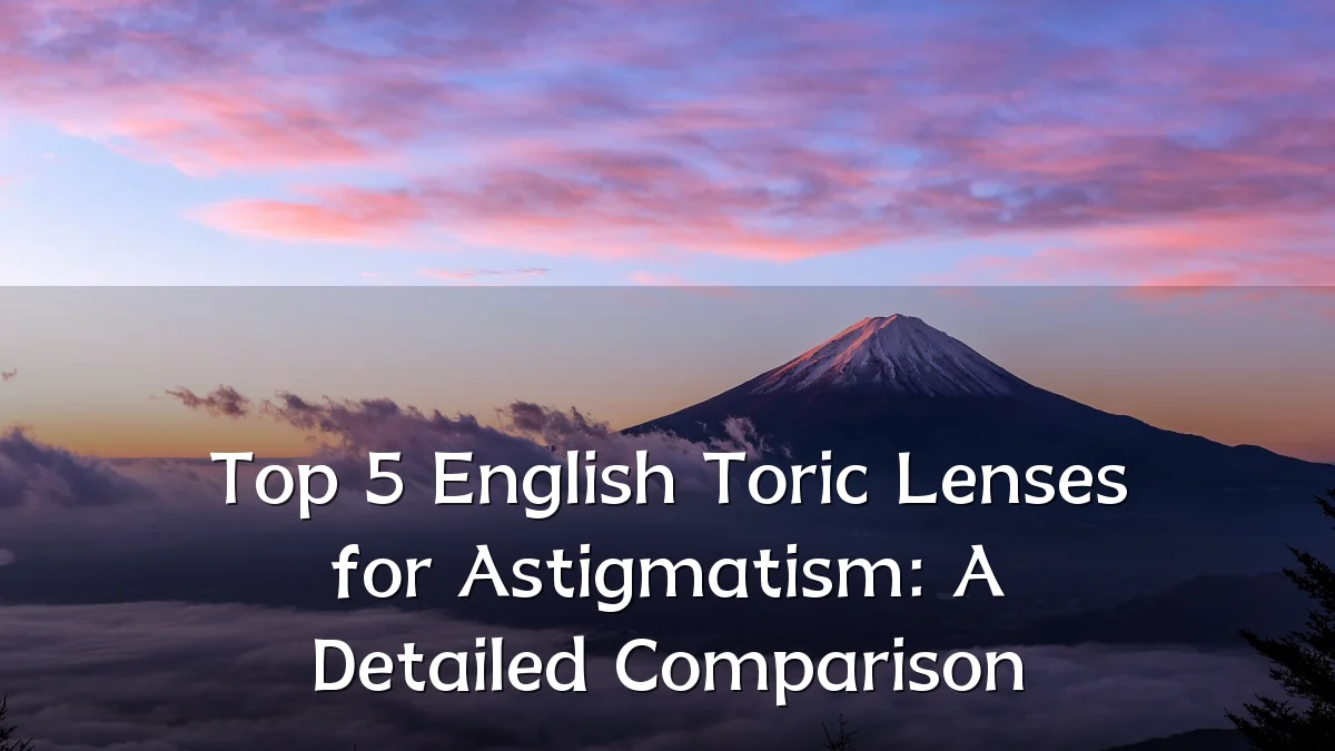 Top 5 English Toric Lenses for Astigmatism: A Detailed Comparison