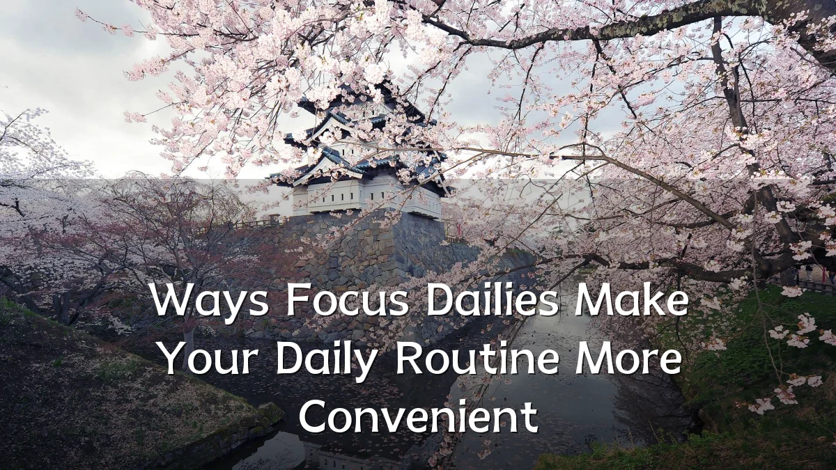 Ways Focus Dailies Make Your Daily Routine More Convenient
