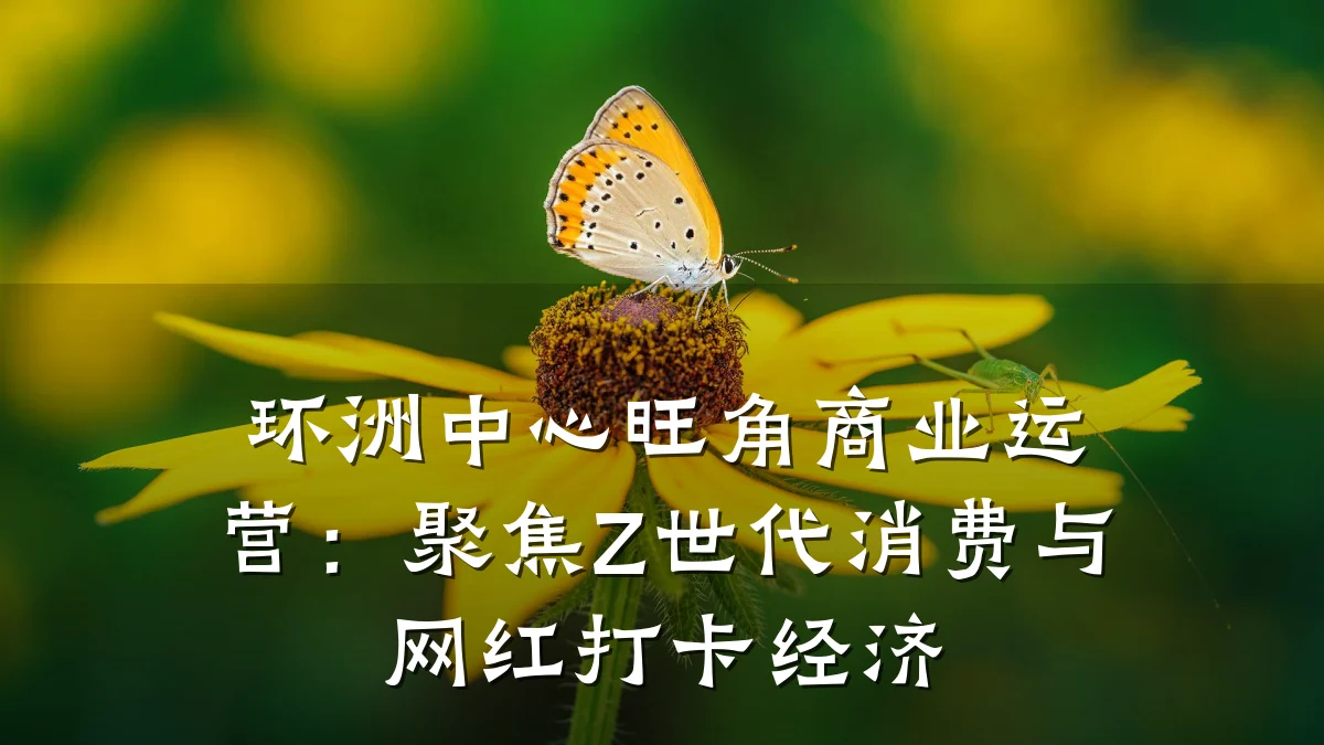 环洲中心旺角商业运营:聚焦Z世代消费与网红打卡经济